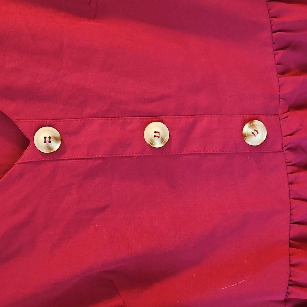 L SHIEN Women's Raspberry Button Top - Picture 2 of 4